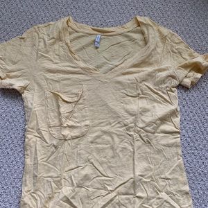 Z Supply Yellow Pocket Tee